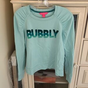 Lilly Pulitzer aqua sweatshirt. Size small